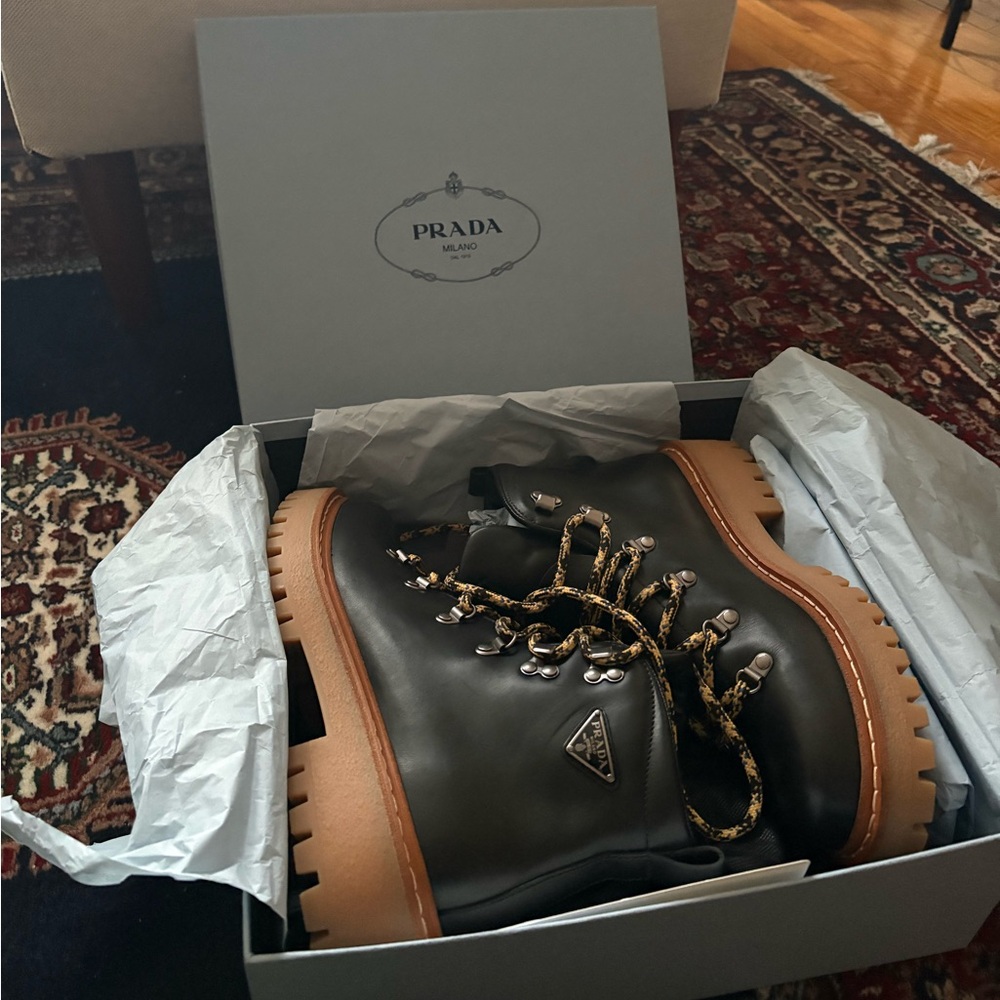Prada St. Moritz Hiking Boots Size 9/39 - Picture 7 of 8